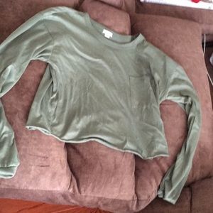 Green long sleeved shirt
